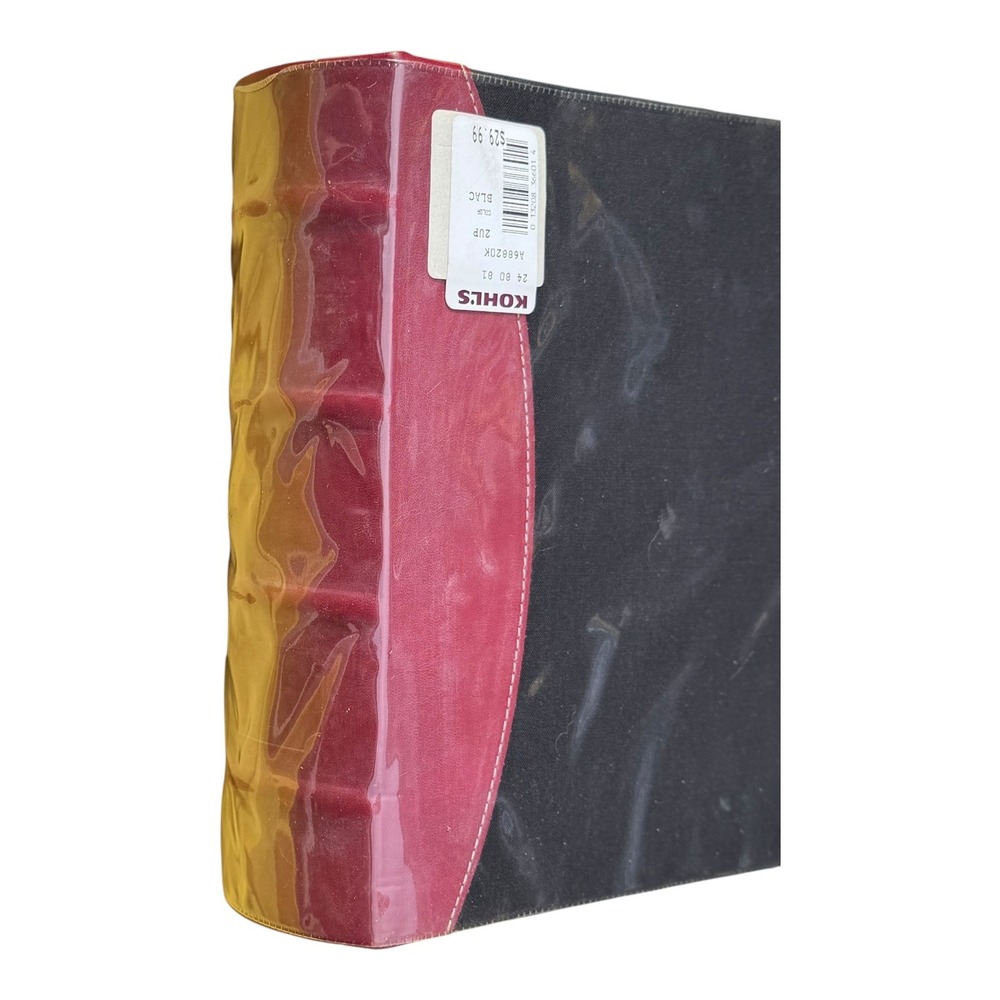 Photo Album Black Burgundy Faux Leather 300 Capacity 4x6 Acid Free - Picture 4 of 9